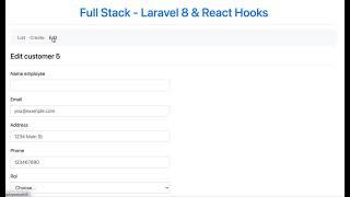 React.JS + Laravel 8 + MySQL + API REST でCRUD