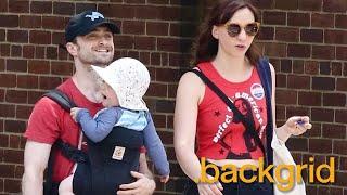 Daniel Radcliffe is all smiles with long-term partner Erin Darke during a family stroll in NY