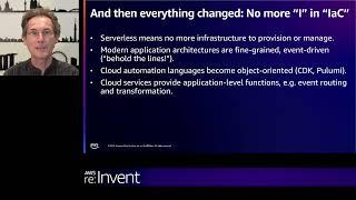 AWS re:Invent 2023 - Application architecture as code (GBL301) - English version