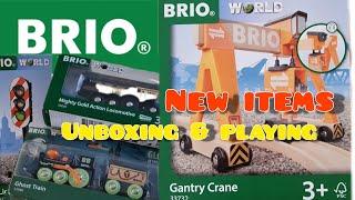 New items to Brio collection! Gantry Crane. Mighty Gold Action Locomotive. Ghost train. Light Signal