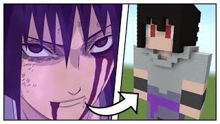 How to Build a Sasuke Uchiha Statue (Naruto Shippuden) - Minecraft