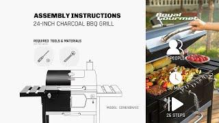 Royal Gourmet® CD1824EC/CD1824EN 24-INCH CHARCOAL BBQ GRILL