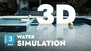 Pool and Water in 3d vizualisation| Caustic, Fluid Simulation, Phoenix.