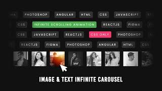 Infinite Scrolling Animation | CSS Only Text and Image Carousel