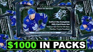 Opening $1000 Worth of Packs of 2023-24 Upper Deck SPx Hockey Hobby