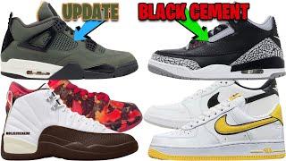 UNDEFEATED AIR JORDAN 4 2025 UPDATE, JORDAN 3 BLACK CEMENT, SOLEFLY JORDAN 12, KOBE AF 1 + MORE