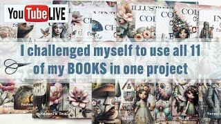  LIVE - Turning my books into art collage journey !