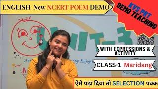 KVS PRT Interview English Poem Demo Teaching with actions | Maridang Class 1 Poem Two Little Hands