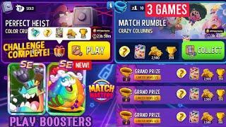 Color Crush+Rainbow Perfect Heist 2850 Score /(3 Games) Match Rumble Crazy Columns+Square Matches