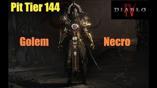 Diablo 4 - PIT TIER 144 Golem Necromancer Season 4