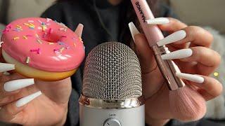 [ASMR] Pink Triggers  Tapping & Scratching Whispered