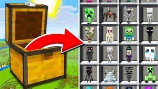 HOW TO CATCH ALL LITTLE MOBS IN A CHEST IN MINECRAFT HOW TO PLAY ZOMBIE CREEPER SKELETON ENDERMAN