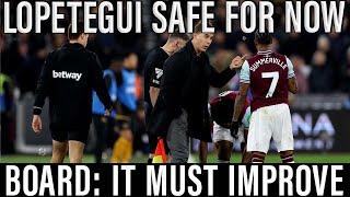 Lopetegui Safe FOR NOW | West Ham Issue Unconvincing Vote of Confidence Following Wolves Win