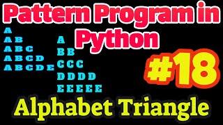 Pattern Program in Python #18: Alphabet Triangle