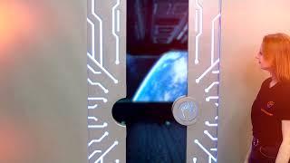 Space-themed ER door. Customized escape room puzzle, Escape room gadget. #indestroom