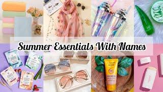 Summer essentials for girls women with names/Summer essentials wardrobe/Summer useful things names