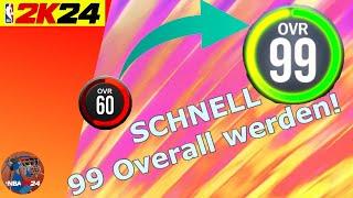 Die SCHNELLSTE METHODE, um 99 OVERALL zu werden in NBA 2K24 MyCareer! - Tipps ( Deutsch )