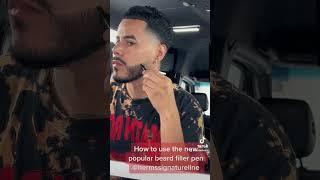 How to use the popular beard filler pen by @BarberHerm