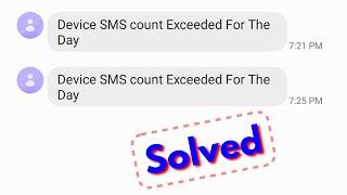 Fix device sms count exceeded for the day | google pay couldn't send sms problem solved