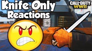 THE BEST KNIFE ONLY REACTIONS YET !! (Epic COD WW2 Rage Reactions)