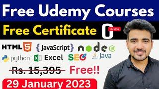 Udemy Free Courses With Free Certificate in 2023 | Limited Udemy Coupons | Students & Graduates