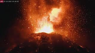 Mar 10, 2025: Insane Zoom-in of Erupting Fuego Volcano in Guatemala