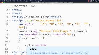 JavaScript splice() Method: How to Delete an Item from an Array?