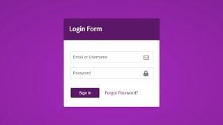 Login Form using HTML & CSS | Password Show and Hide Toggle Button [Javascript]