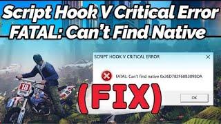 Script Hook V Critical Error Fatal Can't find native 0xF7AF4F159FF99F97 in GTA 5 (2023 Tutorial)