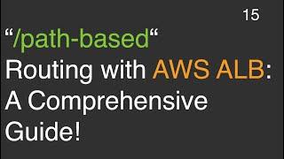 Path-Based Routing with AWS ALB: A Comprehensive Guide