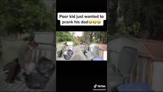 Dad Throws Trash On Kid Who Hides In A Rubbish Bin