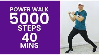 5000 STEPS CHALLENGE in 40 MIN  • 135 BPM • Fat Burning Pace • Walking Workout #49 • Keoni Tamayo