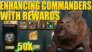 Lotr Rise To War Enhancing Commanders and gear with Season Rewards 50 Strife Mathoms and Hammers