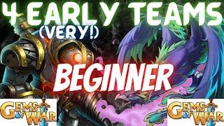 4 VERY Early Beginner Teams / New Account Playthrough part 19 / Beginner guide new player tips