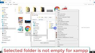 Selected folder not empty for Xampp
