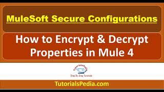 Mule 4 Secure Configuration Properties | MuleSoft Secure Properties | Mule 4 Encrypt Properties