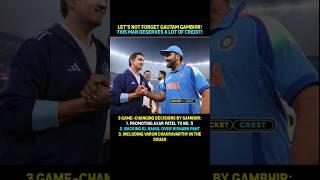 Gautam Gambhir the Mastermind Behind The India's Success  #gautamgambhir #teamindia #championstrophy