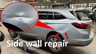 instandsetzung der Seitenwand/repair of the side wall