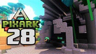 DUNGEON RAID! LOOTING RUINS!  - Let's Play PixARK Gameplay Part 28 (PixARK Pooping Evolved Ruins)