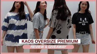 SHOPEE HAUL Kaos Oversize Korea Style Premium | Review & Giveaway