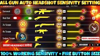 Free Fire Headshot setting 2025  Best Sensitivity Settings ️| Sensitivity + Hud Settings Free Fire