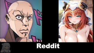 GENSHIN IMPACT vs REDDIT (rock reaction meme)