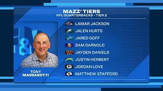 Mazz's Tiers: NFL Quarterback Rankings - 12-19-24