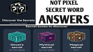 NOT PIXEL SECRET WORD ANSWER