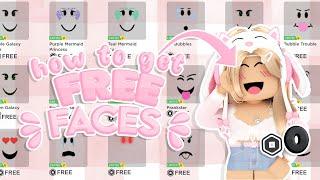 How to get FREE FACES on Roblox ‧₊˚