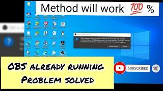 obs already running error !! Problem solved  !! 