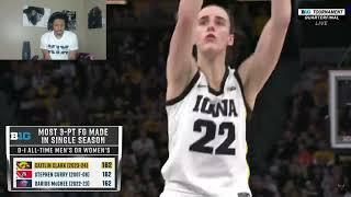 BIG 10 CHAMPS!! @jordioreacts To #3 Iowa vs Penn State #womensbasketball Highlights