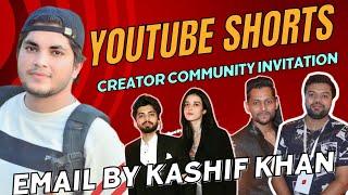 YouTube Shorts Event Lahore ||YouTube Shorts Creator Community Invitation email by Kashif khan