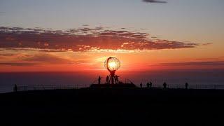 Midnight sun in North Cape (Nordkapp)