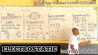 ELECTROSTATIC | (Definition, Laws, Coulomb’s law, )| Well Explained | #ganiyuabubakar #physics